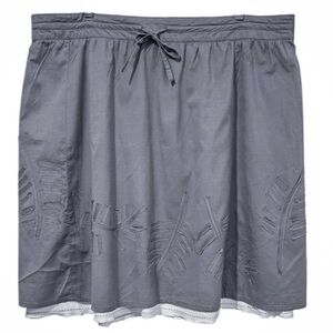 Horny Toad Organic Cotton Layered Drawstring Appliqué Skirt